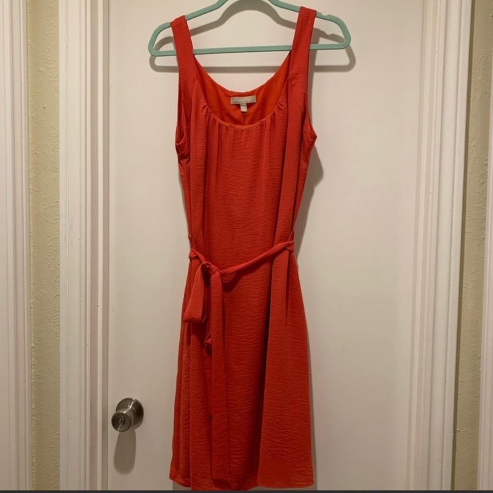 Banana Republic Sleeveless Coral Dress with Sash